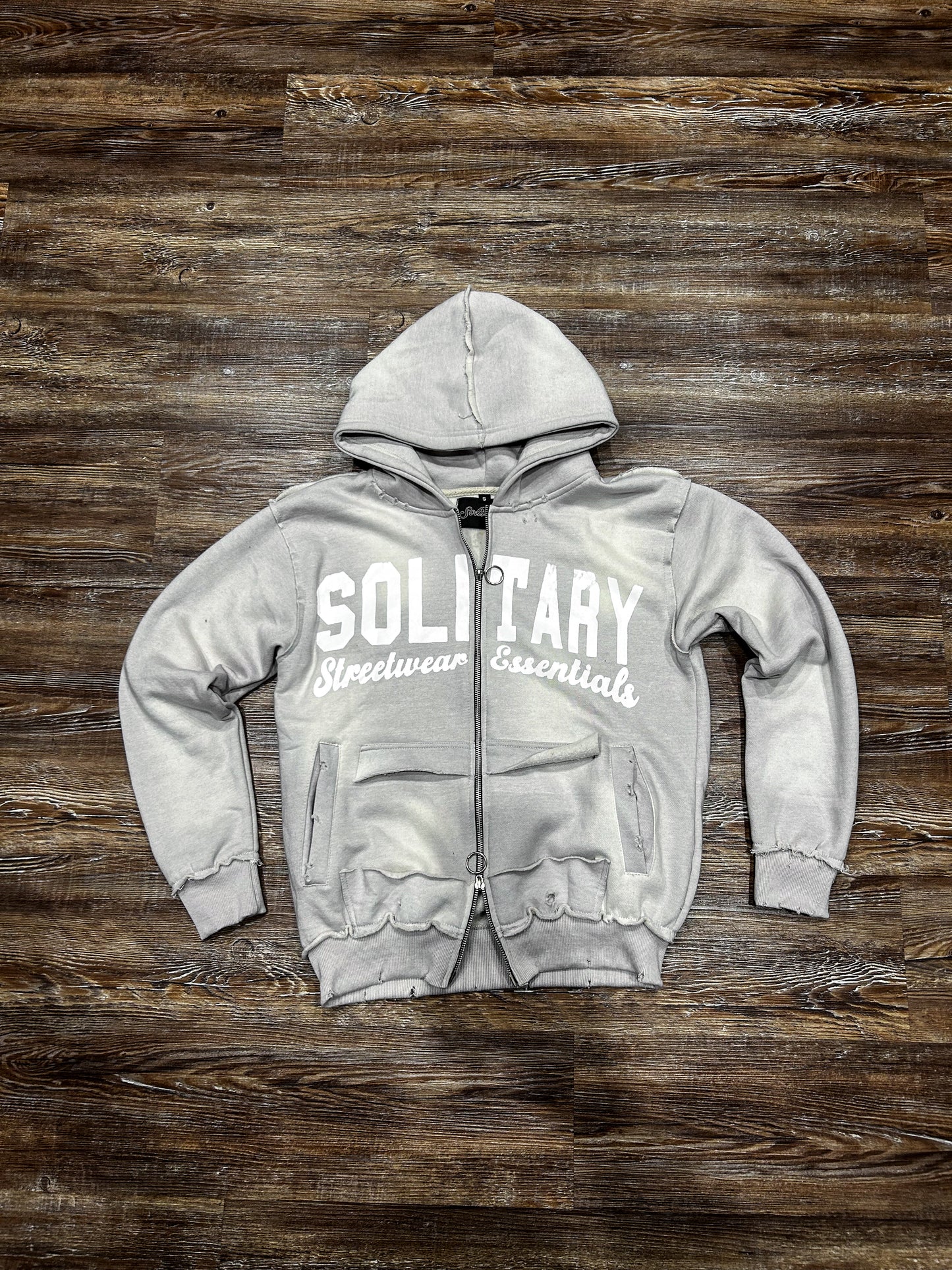 Grey Solitary ZipUp