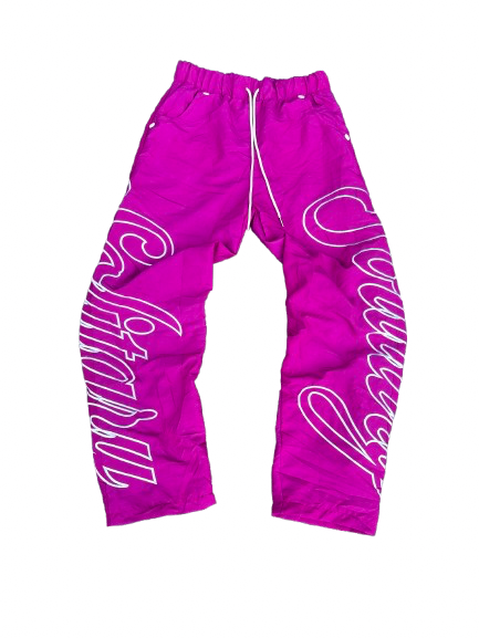 Fuchsia Nylon Pants